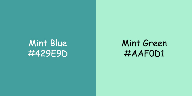 Mint Blue vs Mint Green Color: Comparing Shades for Interior Design and Fashion Mint Blue vs Mint Green Color
