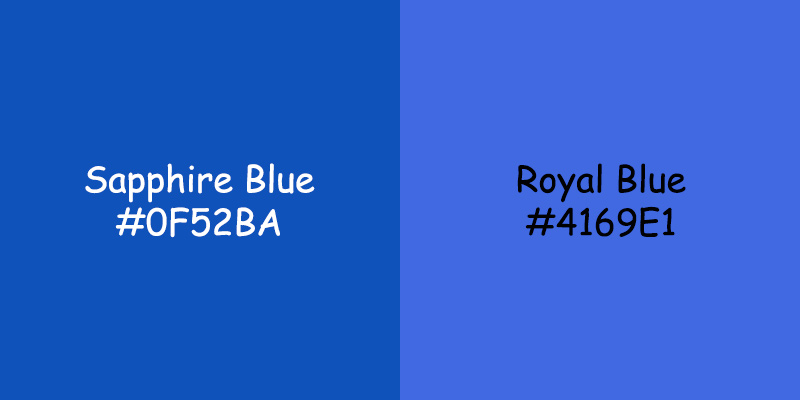 Sapphire Blue vs Royal Blue: Unveiling the Differences Sapphire Blue vs Royal Blue