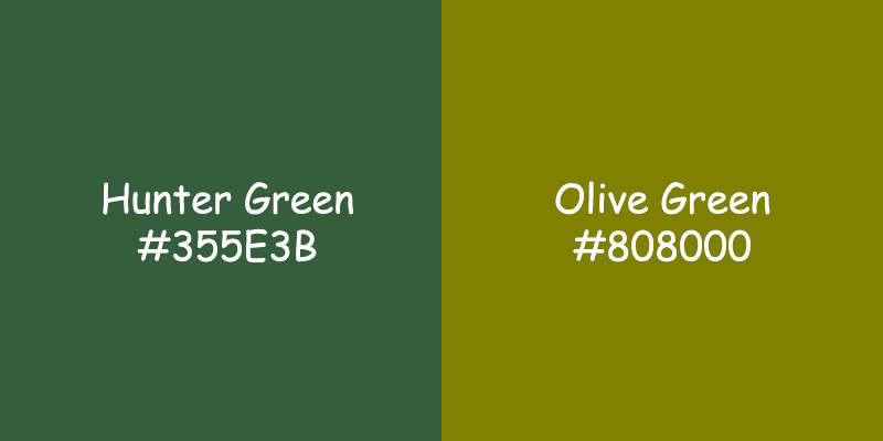 Hunter Green vs Olive Green: Choosing the Perfect Color Palette Hunter Green vs Olive Green
