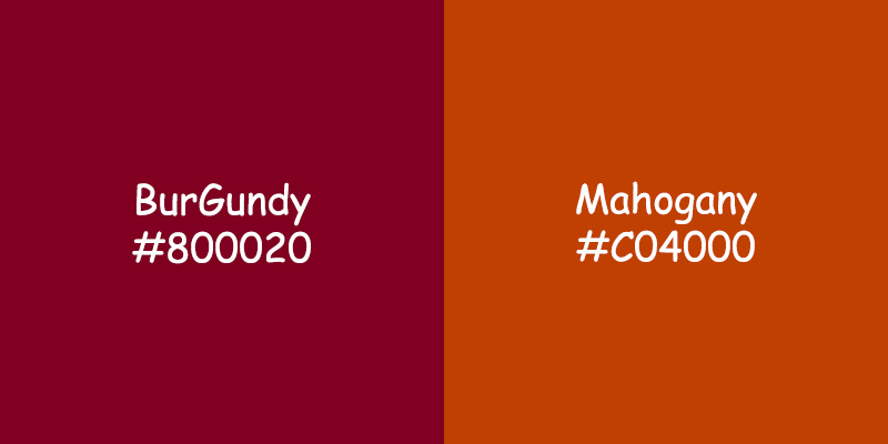 Burgundy vs Mahogany Color: Comparing Hues and Uses Burgundy vs Mahogany Color