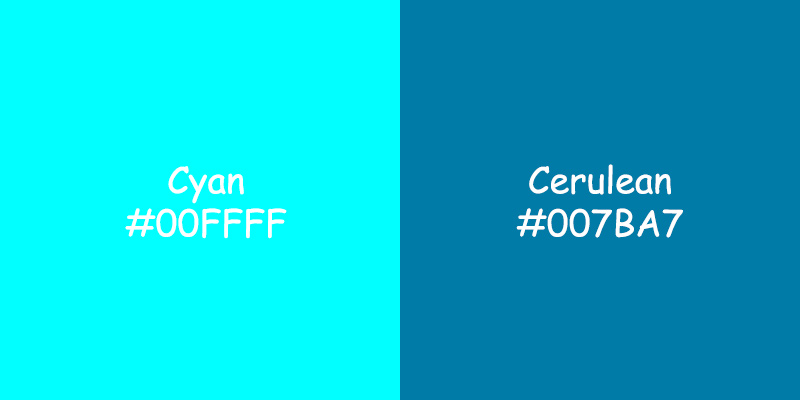 Cyan vs Cerulean Color: Tips for Creating Stunning Designs Cyan vs Cerulean Color