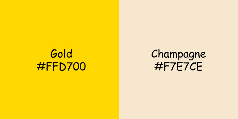 Gold vs Champagne Color: Comparing Tones & Symbolic Meanings Gold vs Champagne Color