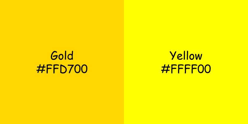 Yellow vs Gold Color: Characteristics, Symbolism, and Meanings Yellow vs Gold Color