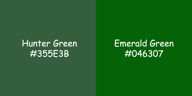 Hunter Green vs Emerald Green: Comparing Colors for Fashion and Home Decor Hunter Green vs Emerald Green