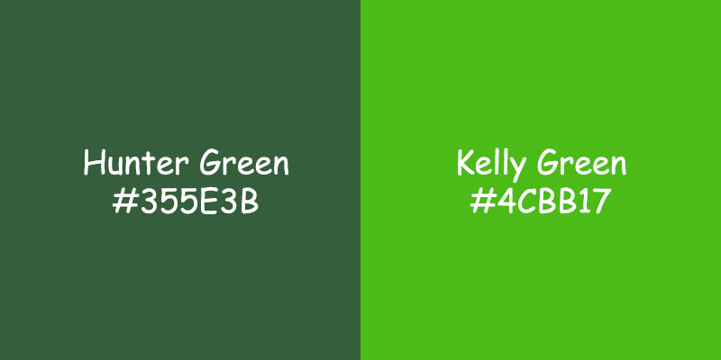Hunter Green vs Kelly Green: Understanding the Differences Hunter Green vs Kelly Green