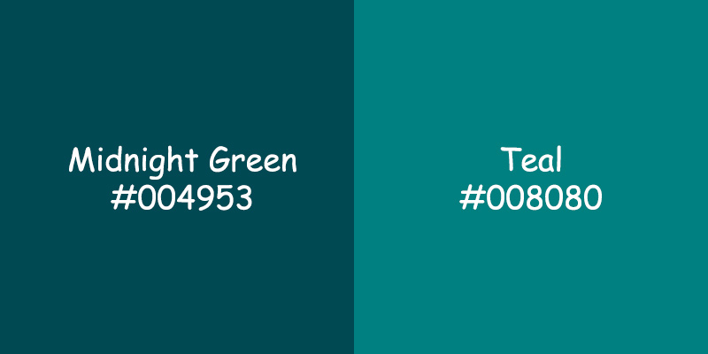 Midnight Green vs Teal: Comparing Colors, Impact, and Applications Midnight Green vs Teal