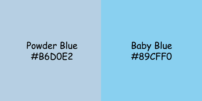 Powder Blue vs Baby Blue: Choosing the Perfect Color Palette Powder Blue vs Baby Blue
