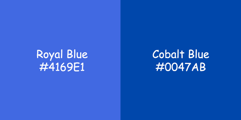 Royal Blue vs Cobalt Blue: Understand the Differences Royal Blue vs Cobalt Blue