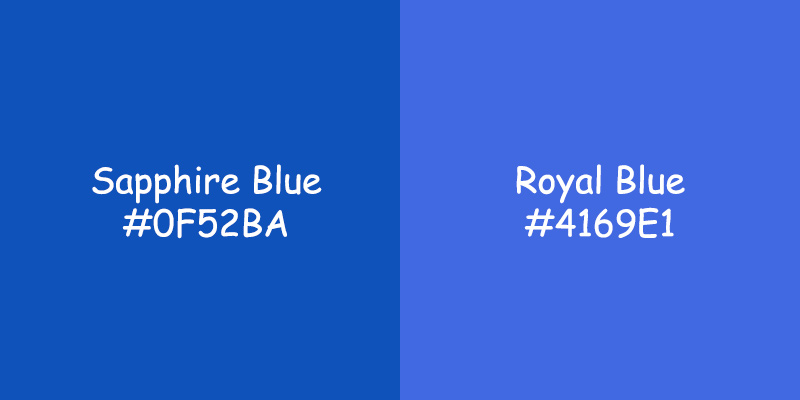 Sapphire Blue vs. Royal Blue: Choosing the Perfect Color Sapphire Blue vs. Royal Blue