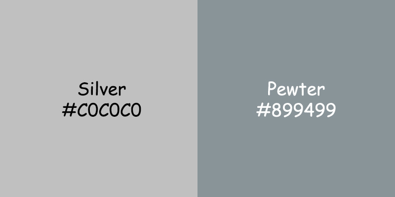 Silver vs Pewter Color: Characteristics, Pros, and Cons Silver vs Pewter Color