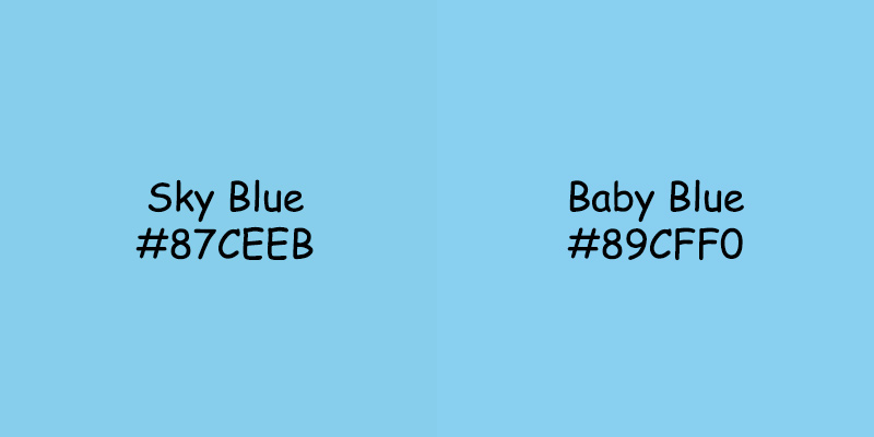 Sky Blue vs Baby Blue: Understanding the Differences and Design Applications Sky Blue vs Baby Blue
