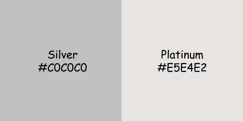 Sizing up Silver vs Platinum Color: the Perfect Match for Your Style Silver vs Platinum Color