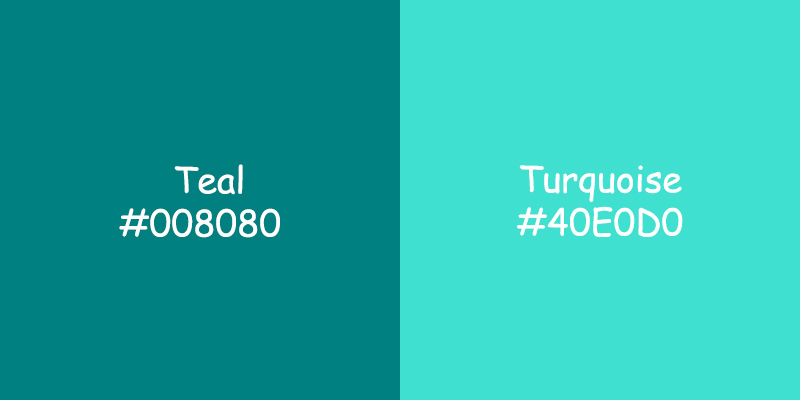 Teal vs Turquoise: Understanding the Color Differences Teal vs Turquoise