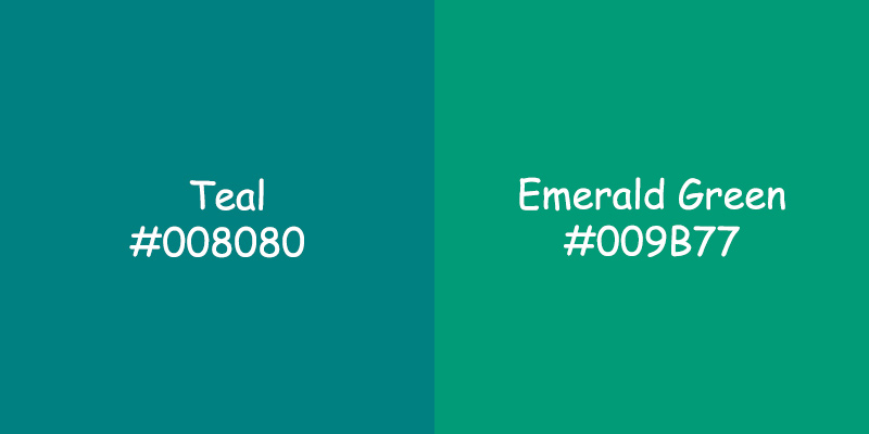 Teal vs Emerald Green Color – Exploring the Captivating Colors Teal vs Emerald Green