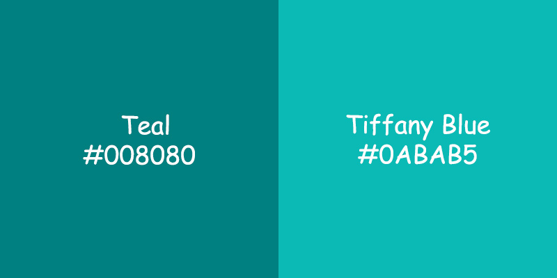 Teal vs Tiffany Blue: Exploring the Differences in Color Teal vs Tiffany Blue