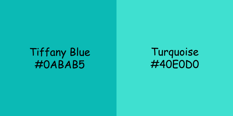 Tiffany Blue vs Turquoise Color: Exploring the Differences Tiffany Blue vs Turquoise Color