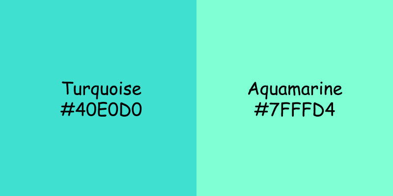 Turquoise vs Aquamarine: Exploring the Color Differences Turquoise vs Aquamarine