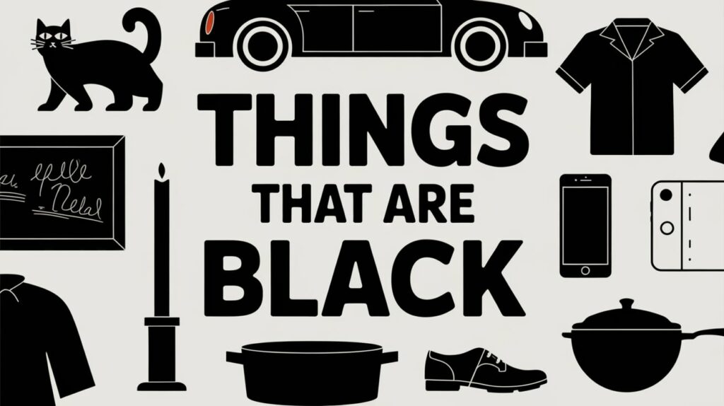 Things That Are Black: Explore Elegance and Depth List of 140 Black Colored Things - Meredith Plays