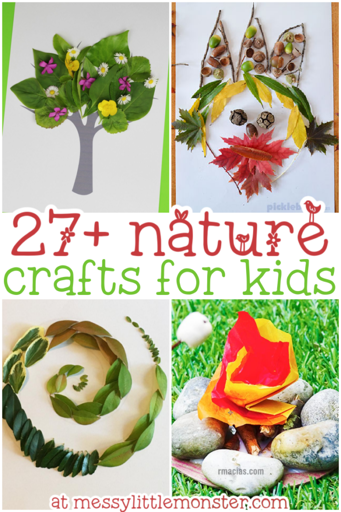 Things That Are Green and Orange: Nature, Art, and Design Fun Nature Crafts for Kids - Messy Little Monster