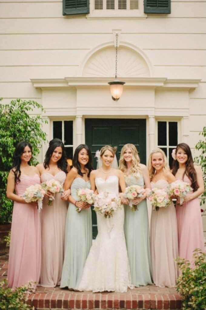 What Color Goes With Sage Green Dress? Blush Pink, Nude, & More Stylish Options Blush Pink And Green Garden Wedding Inspiration