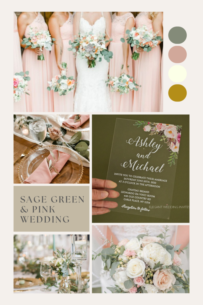 What Color Goes With Sage Green for a Wedding? Pink and Ivory Ideas The Perfect Pair: 7 Gorgeous Sage Green and Pink Wedding Color ...
